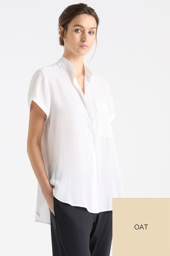 Mela Purdie Stand Shirt | Oat - Silvermaple Boutique