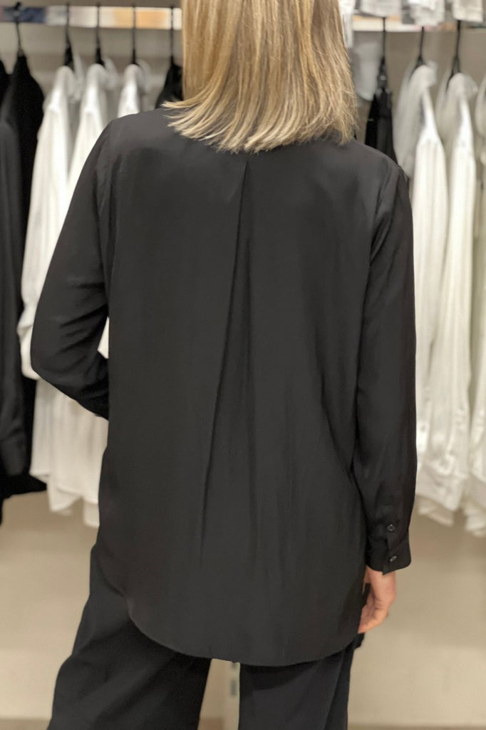 Mela Purdie Duo Pleat Shirt | Black - Silvermaple Boutique 