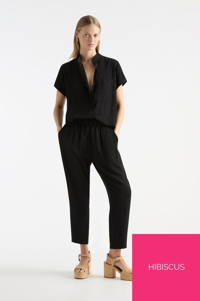 Mela Purdie Stand Shirt | Hibiscus_Silvermaple Boutique