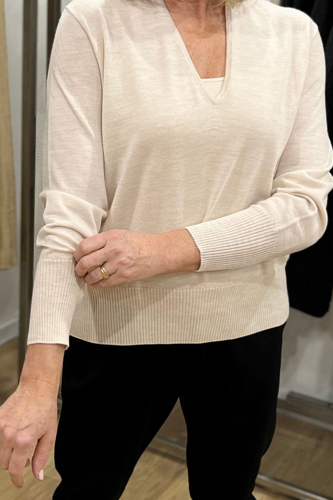 Mela Purdie Walker Sweater | Vanilla Marl_Silvermaple Boutique