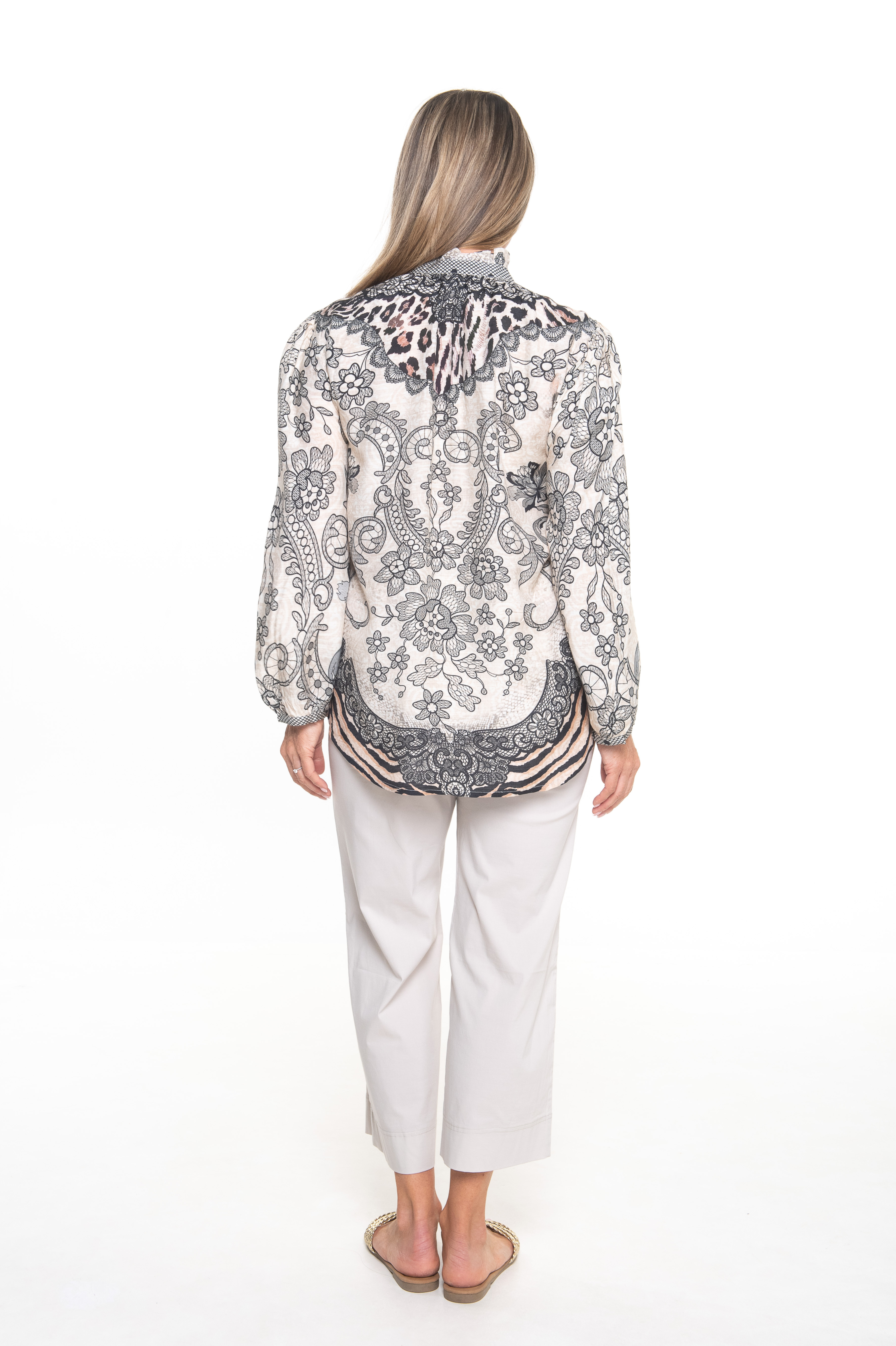 Silvermaple Collection - Mira Frill Shirt | Lace Safari - Shirt - Silvermaple Boutique 