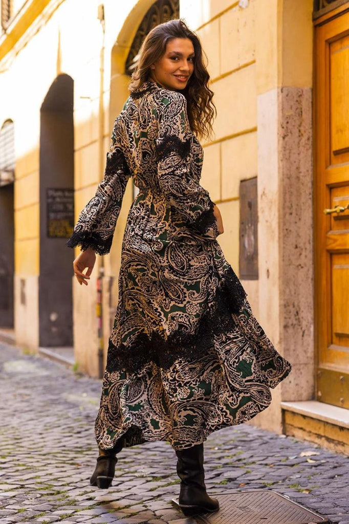 Miss June Martika Dress | Black/Green _Silvermaple Boutique