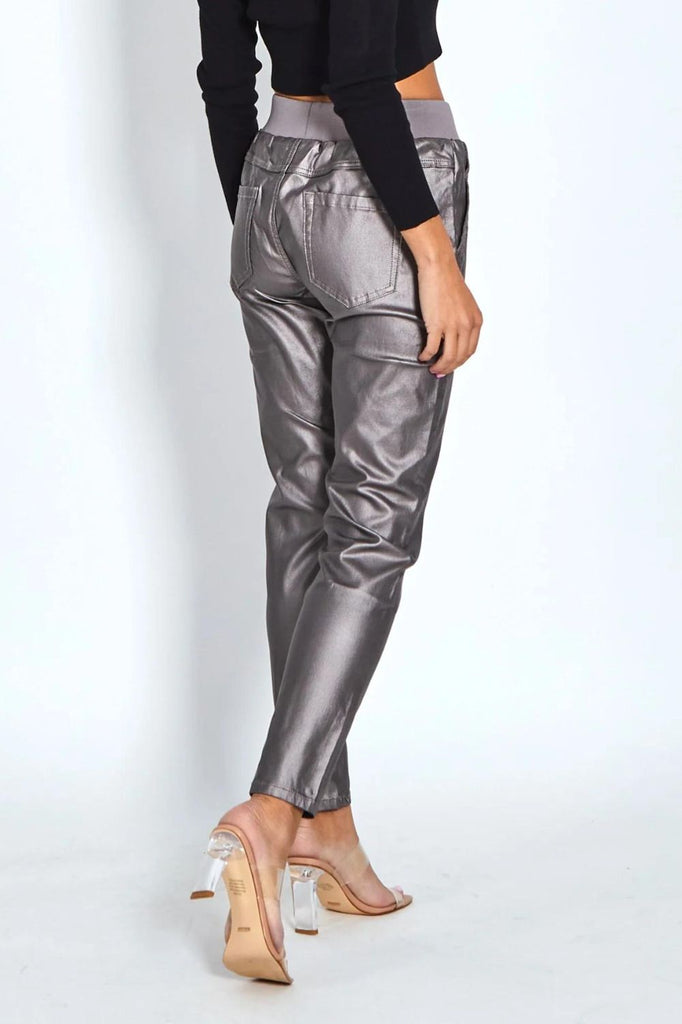 Monaco Jeans Riley Jogger Wax | Pewter -Silvermaple Boutique