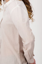 Monari - Batik Shirt with Embellishment | Warm Sand - Shirt - Silvermaple Boutique 