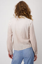 Monari - Batik Shirt with Embellishment | Warm Sand - Shirt - Silvermaple Boutique 