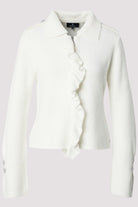 Monari - Monari Cardigan With Ruffles | Cashmere - Cardigan - Silvermaple Boutique 