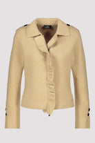 Monari - Monari Cardigan With Ruffles | Cinnamon - Cardigan - Silvermaple Boutique 