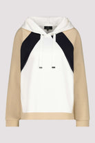 Monari - Monari Colourblock Hooded Sweater | Off White - Jumper - Silvermaple Boutique 