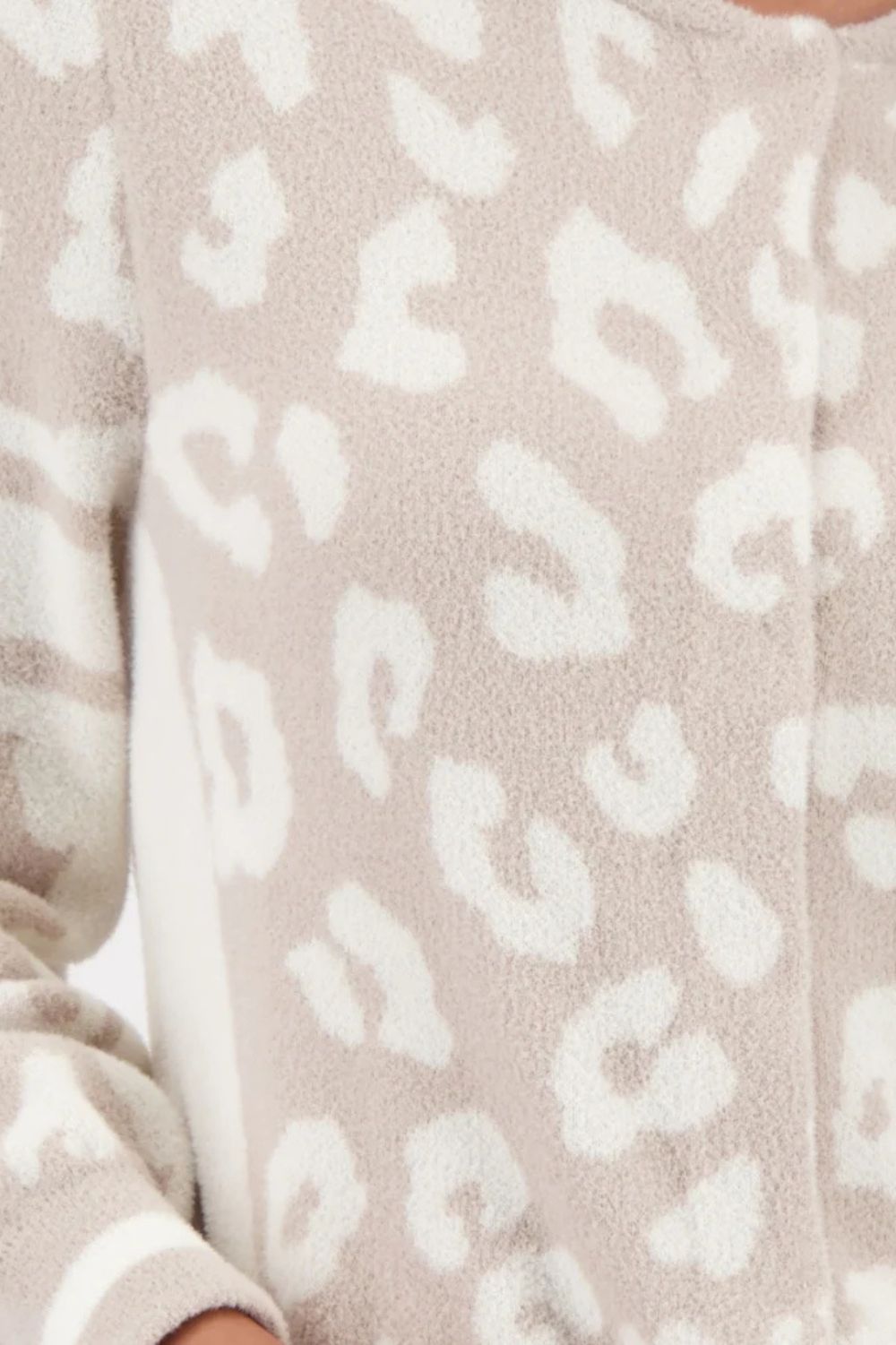 Monari - Monari Fluffy Leopard Jacket | Off White - Cardigan - Silvermaple Boutique 
