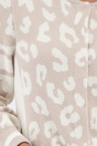 Monari - Monari Fluffy Leopard Jacket | Off White - Cardigan - Silvermaple Boutique 
