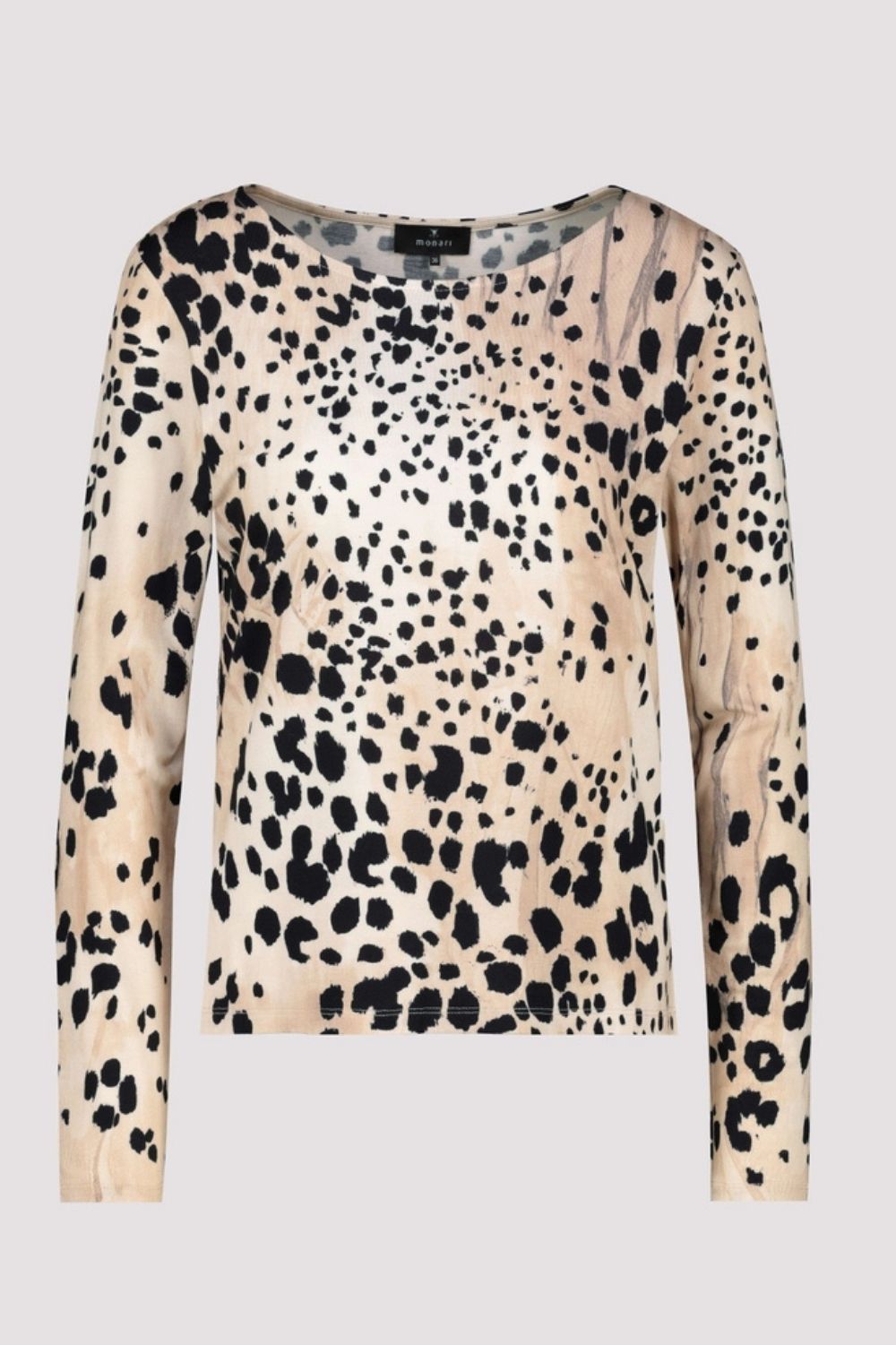 Monari - Monari Leopard Long Sleeve Top | Leopard - Top - Silvermaple Boutique 