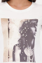 Monari - Monari Long Sleeve Pearl Top | Off White - Top - Silvermaple Boutique 