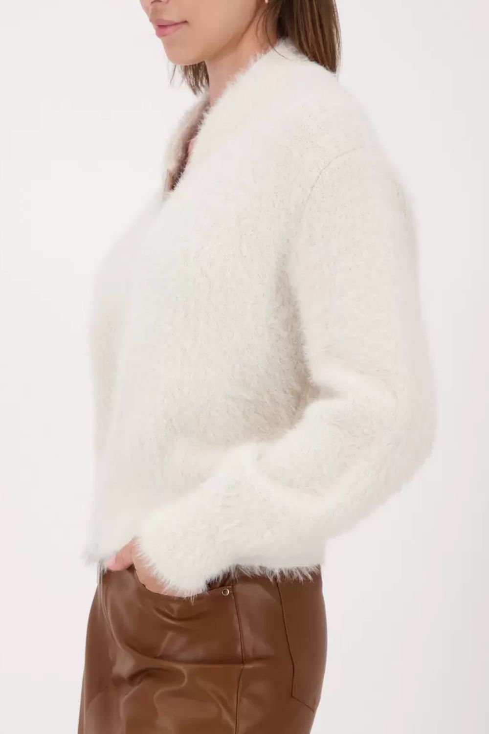 Monari - Monari Plush Jacket | Almond - Cardigan - Silvermaple Boutique 