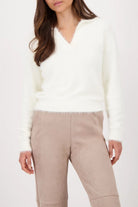 Monari - Monari Plush Polo Sweater | Cashmere - Jumper - Silvermaple Boutique 