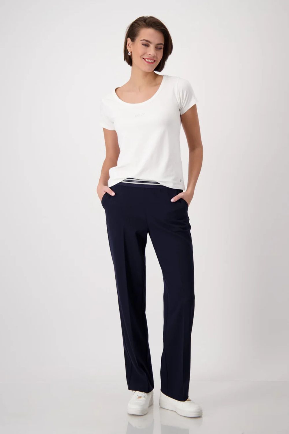 Monari - Straight Leg Trousers | Deep Ocean - Pants - Silvermaple Boutique 
