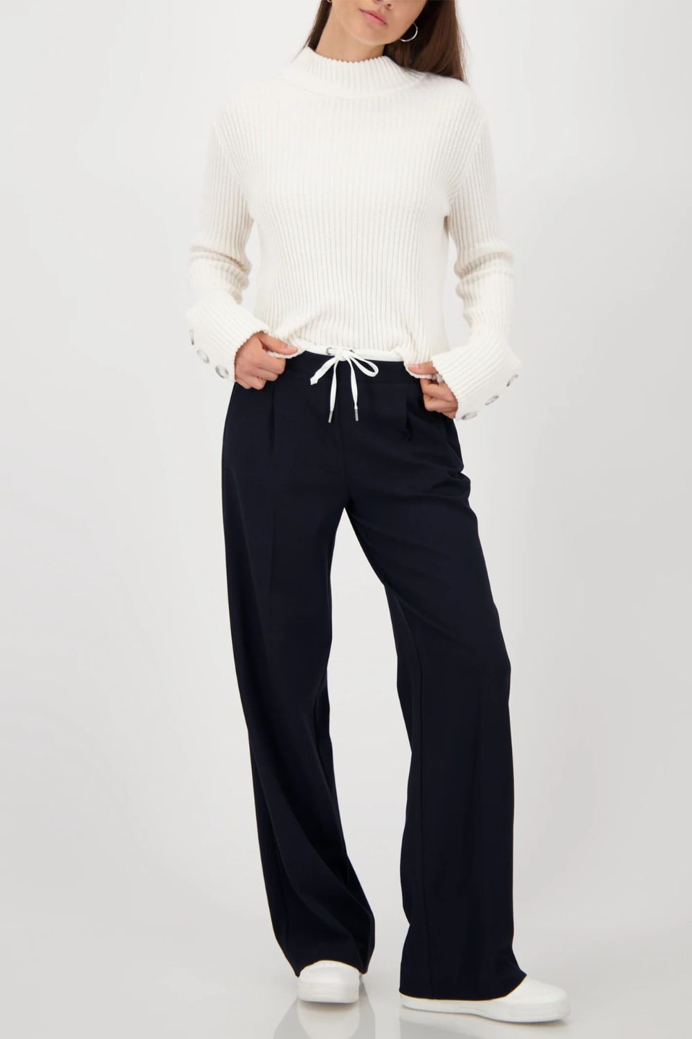 Monari - Monari Straight Leg Trousers | Night Sky - Pants - Silvermaple Boutique 