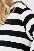 Monari - Monari Striped Sweater | Black/White Stripe - Jumper - Silvermaple Boutique 