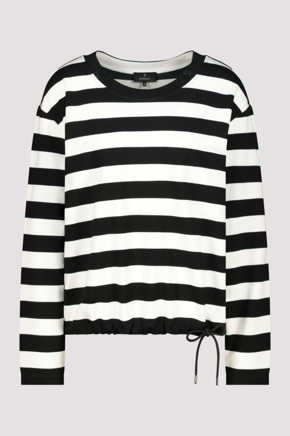 Monari - Monari Striped Sweater | Black/White Stripe - Jumper - Silvermaple Boutique 