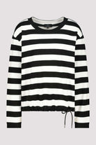 Monari - Monari Striped Sweater | Black/White Stripe - Jumper - Silvermaple Boutique 