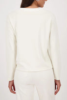 Monari - Monari Sweatshirt With Decorative Detail | Cashmere - Jumper - Silvermaple Boutique 