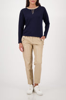 Monari - Monari Sweatshirt With Decorative Detail | Night Sky - Jumper - Silvermaple Boutique 