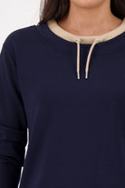 Monari - Monari Sweatshirt With Decorative Detail | Night Sky - Jumper - Silvermaple Boutique 