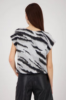Monari - Monari Tiger Plush Vest | Ash Grey - Vest - Silvermaple Boutique 