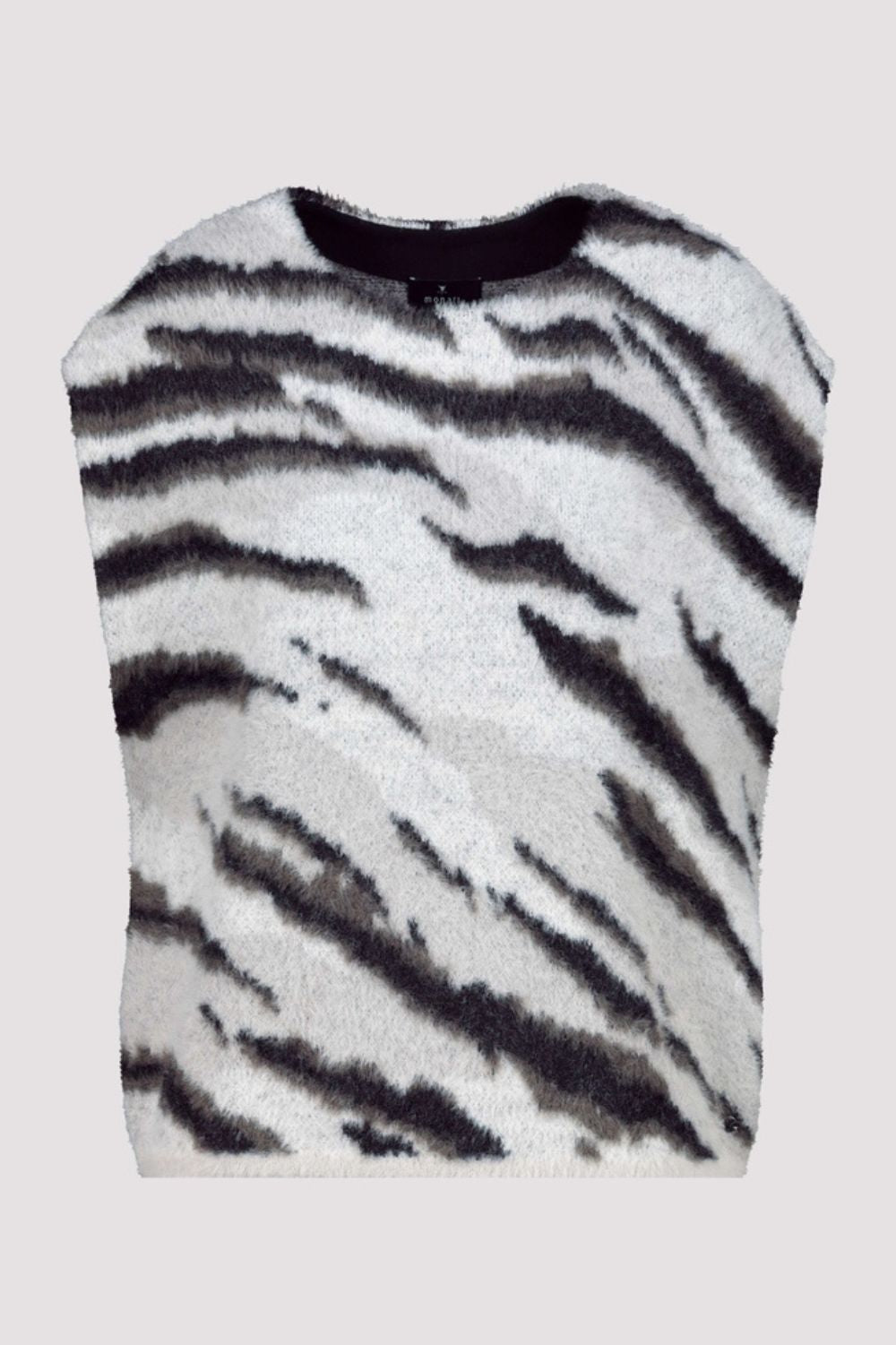 Monari - Monari Tiger Plush Vest | Ash Grey - Vest - Silvermaple Boutique 
