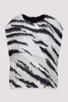 Monari - Monari Tiger Plush Vest | Ash Grey - Vest - Silvermaple Boutique 