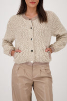 Monari - Monari Tweed Knit Jacket | Truffle - Jacket - Silvermaple Boutique 