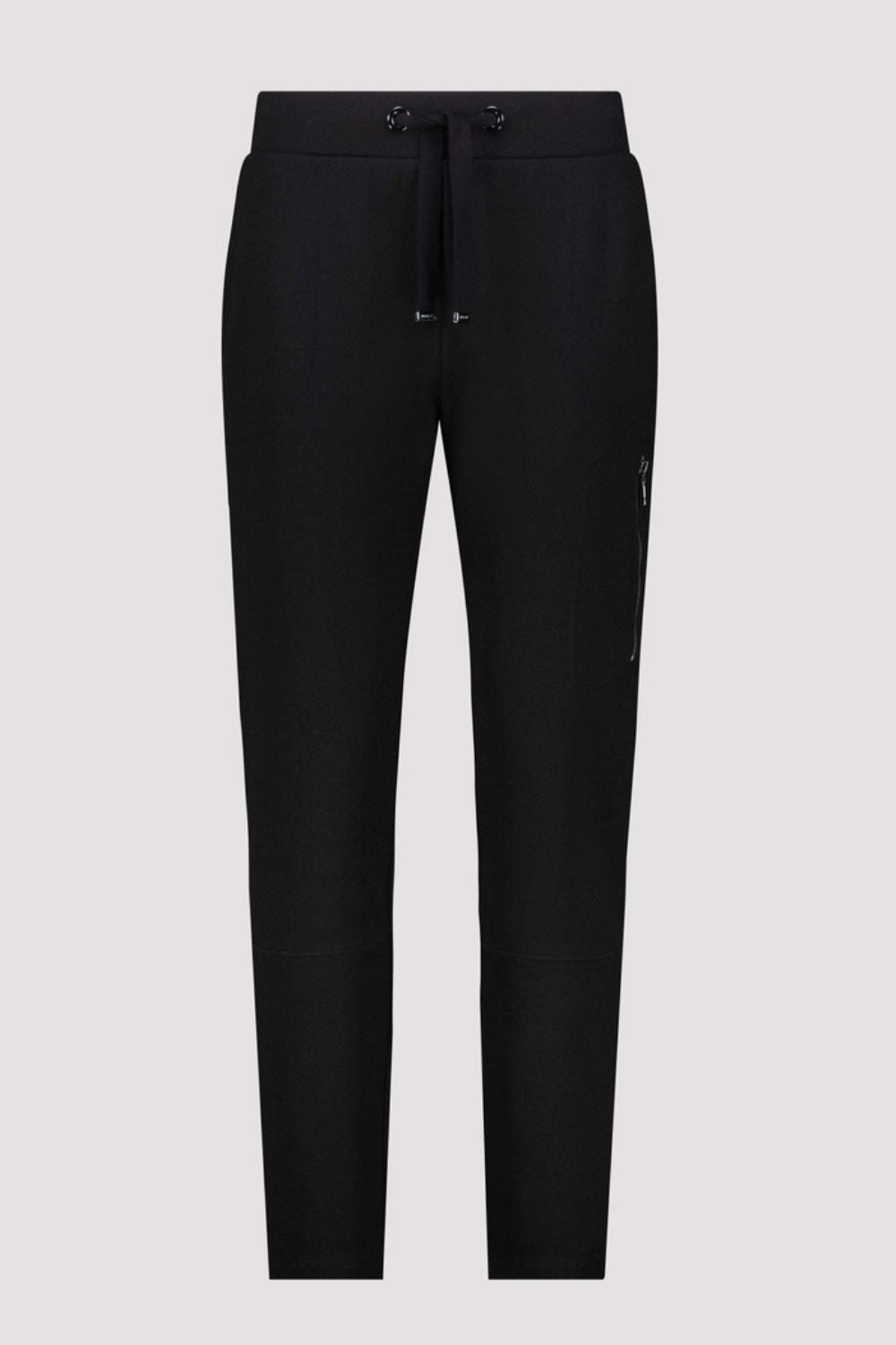 Monari - Monari Zip Joggers | Black - Pants - Silvermaple Boutique 