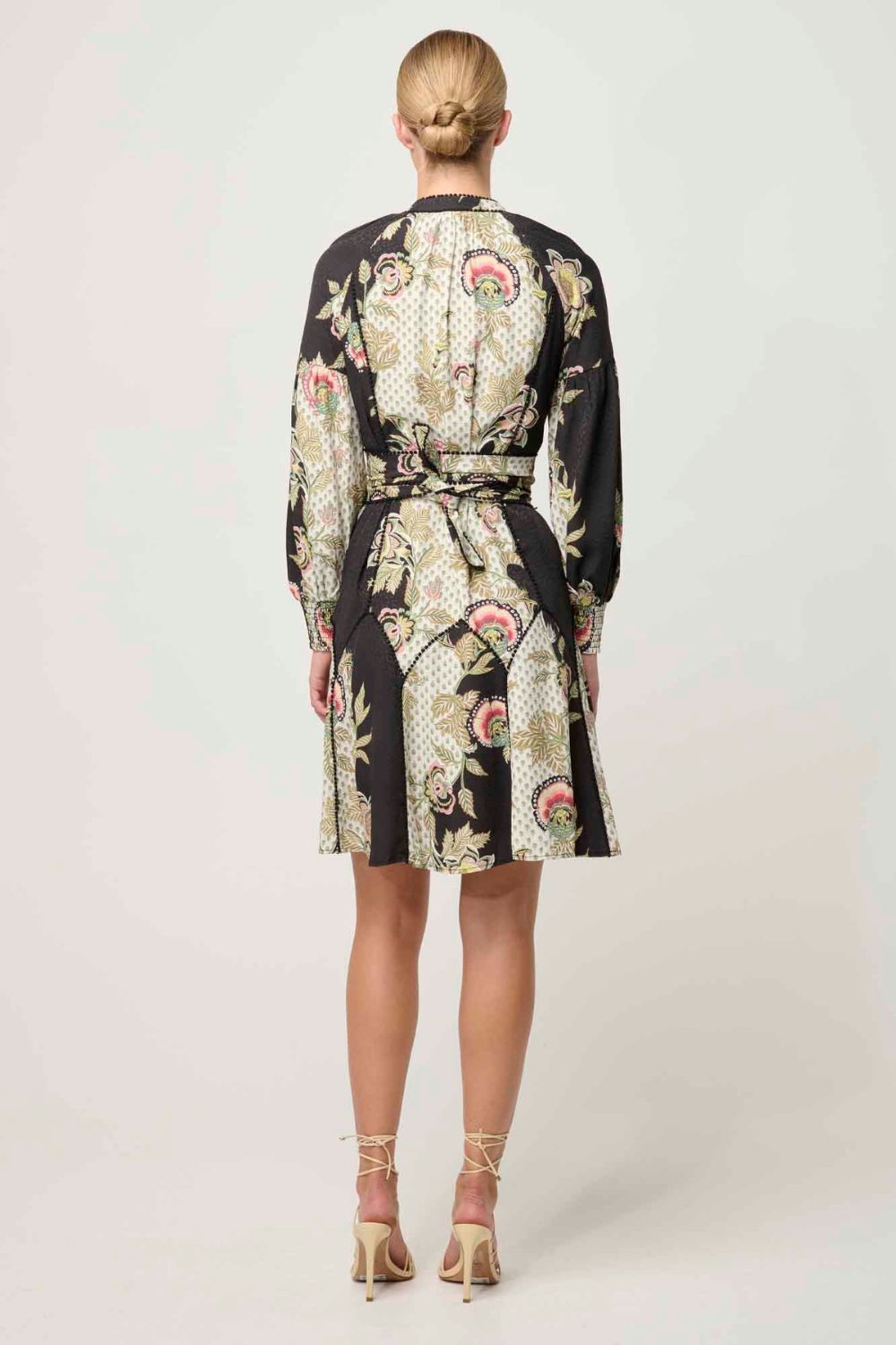 Once Was - Emersyn Dobby Lace Panelled Dress | Mariposa Nero - Dress - Silvermaple Boutique 