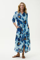 Oneseason - Oneseason Daisy Dress | Lemnos Blue Flower - Dress - Silvermaple Boutique 