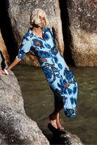 Oneseason - Oneseason Daisy Dress | Lemnos Blue Flower - Dress - Silvermaple Boutique 