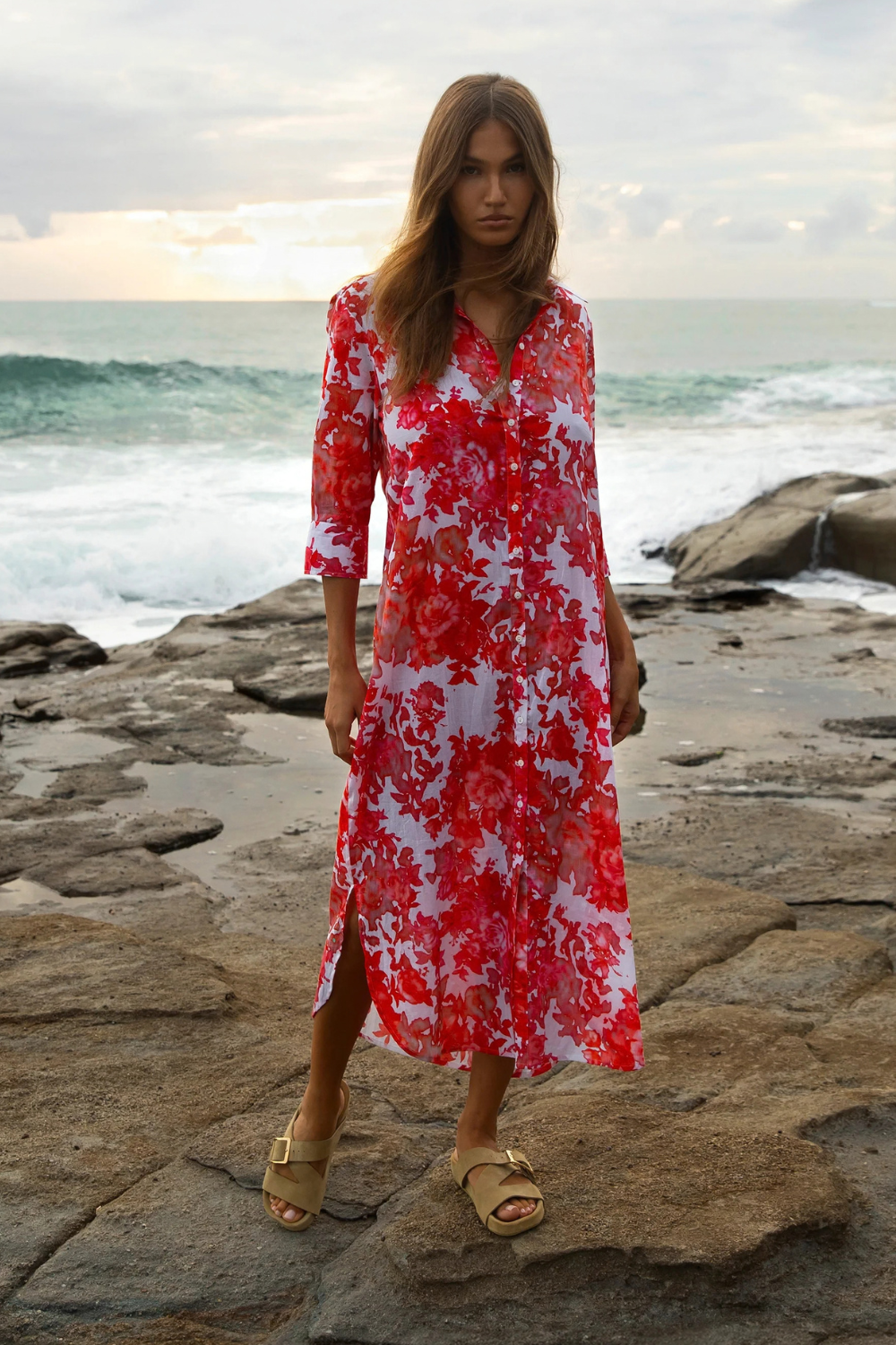 Oneseason - Oneseason Long Daisy Dress | Rose Blanc - Dress - Silvermaple Boutique 