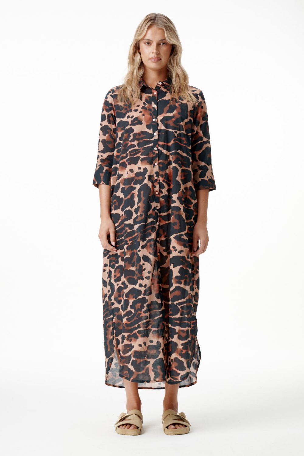 Oneseason - Oneseason Long Daisy Dress | Terra Leopard - Dress - Silvermaple Boutique 