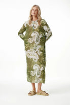 Oneseason - Oneseason Long Genie Dress | Khaki Swirl - Dress - Silvermaple Boutique 