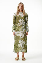 Oneseason - Oneseason Long Genie Dress | Khaki Swirl - Dress - Silvermaple Boutique 