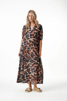 Oneseason - Oneseason Long Grace Dress | Terra Leopard - Dress - Silvermaple Boutique 