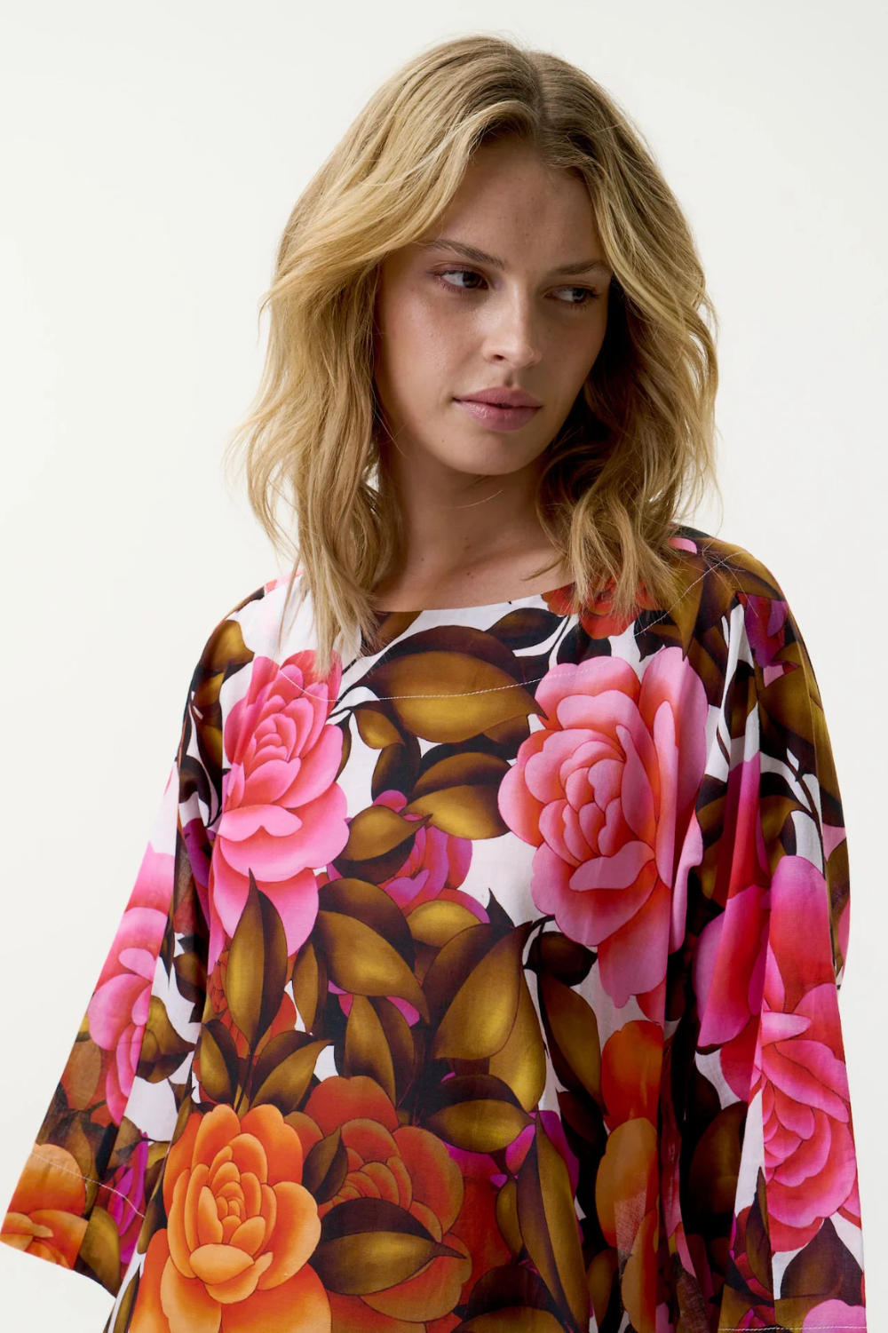 Oneseason - Oneseason Long Jackie Dress | Deia Roses - Dress - Silvermaple Boutique 