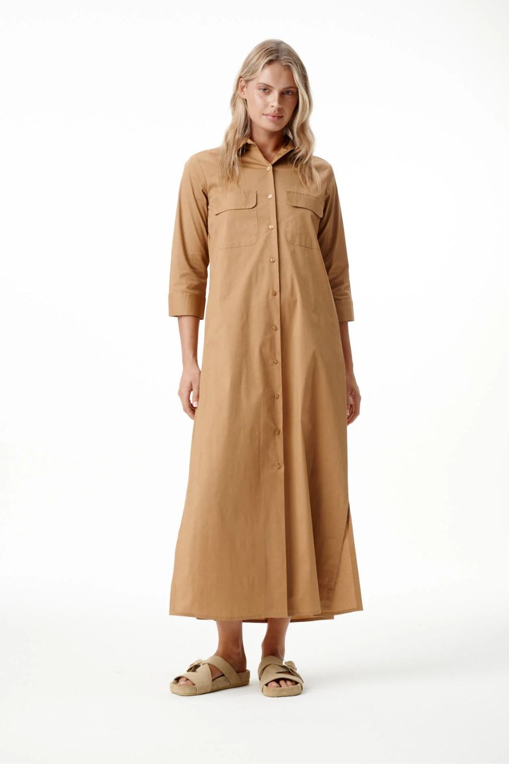 Oneseason - Oneseason Long Lily Dress | Camel - Dress - Silvermaple Boutique 