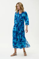 Oneseason - Oneseason Long Poppy Dress | Milos Blue - Dress - Silvermaple Boutique 