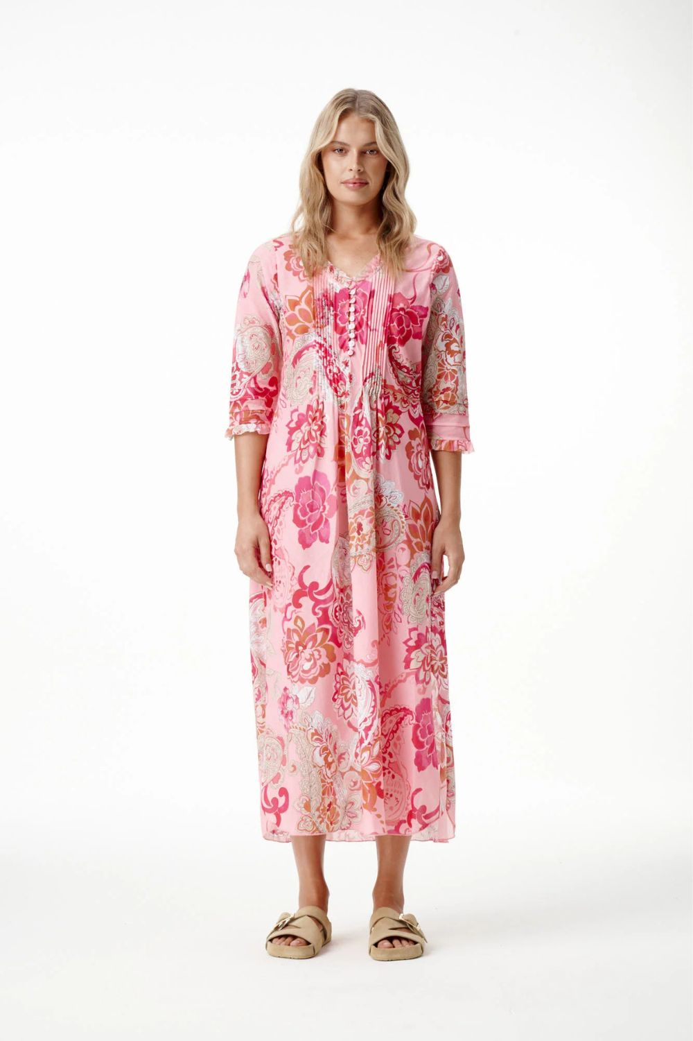 Oneseason - Oneseason Long Poppy Dress | Rose Paisley - Dress - Silvermaple Boutique 