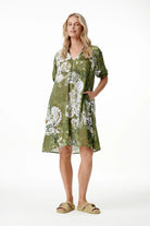 Oneseason - Oneseason Middy Grace Dress | Khaki Swirl - Dress - Silvermaple Boutique 