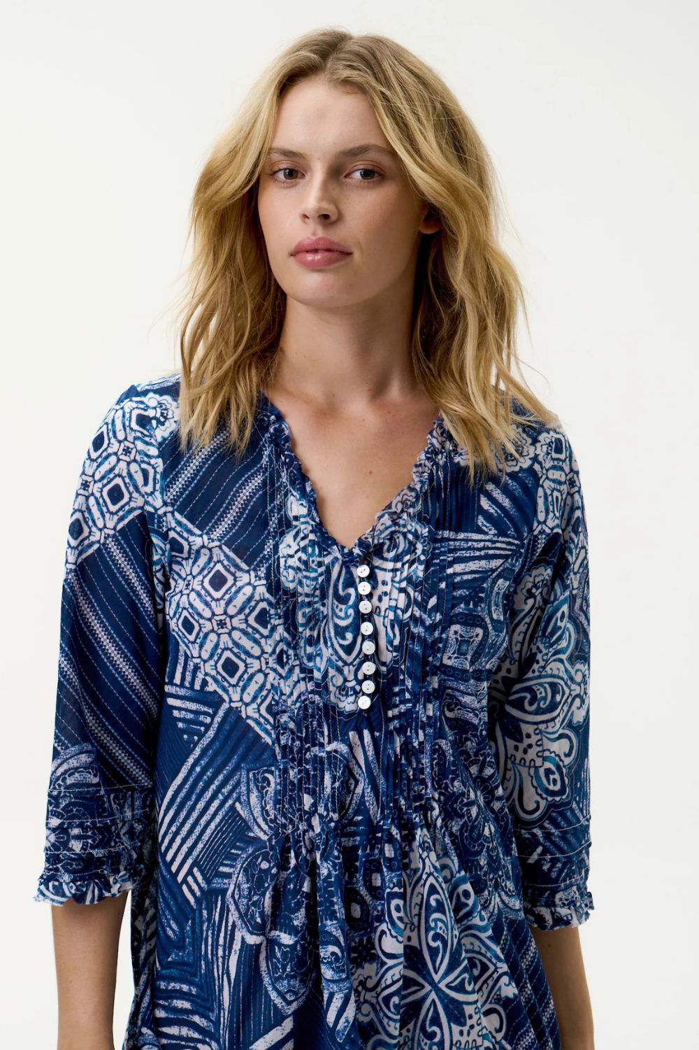 Oneseason - Oneseason Middy Poppy Dress | Mandala Navy - Dress - Silvermaple Boutique 