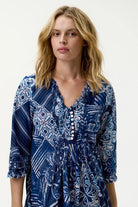 Oneseason - Oneseason Middy Poppy Dress | Mandala Navy - Dress - Silvermaple Boutique 