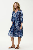 Oneseason - Oneseason Middy Poppy Dress | Mandala Navy - Dress - Silvermaple Boutique 