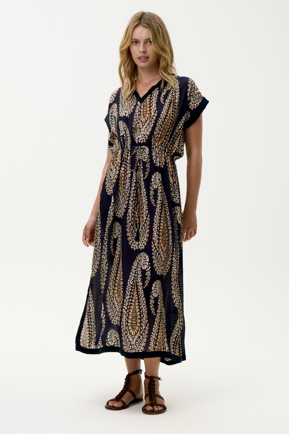 Oneseason - Oneseason Sammi Dress | Provence Navy Paisley - Dress - Silvermaple Boutique 