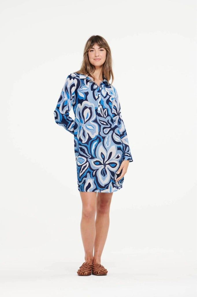 Oneseason Middy Gilli Dress | Copacabana Blue_Silvermaple Boutique