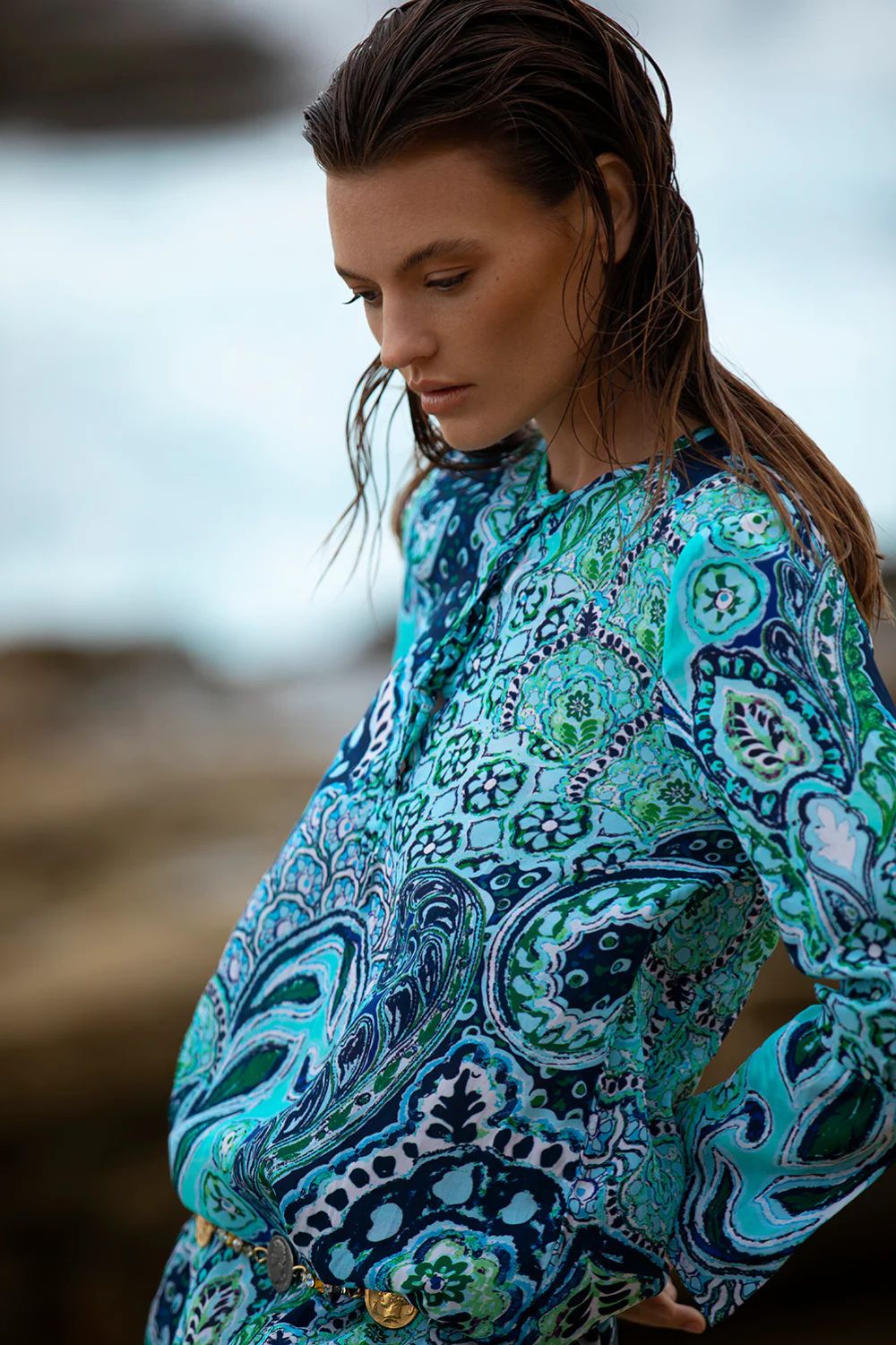 Oneseason - Long Genie Dress | Brazil Blue - Dress - Silvermaple Boutique 